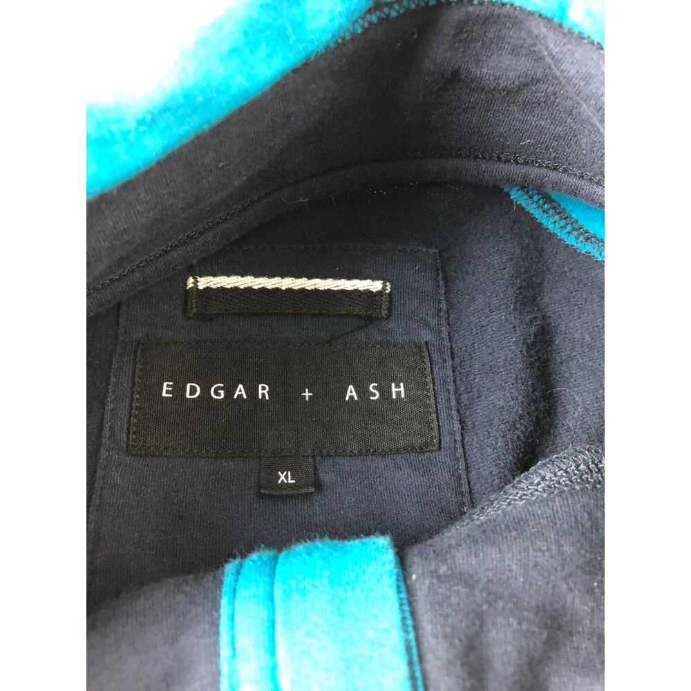 Edgar And Ash Sweatshirt Pullover Mens XL Color Block 1/4 Zip Cotton Stretch - Picture 8 of 9